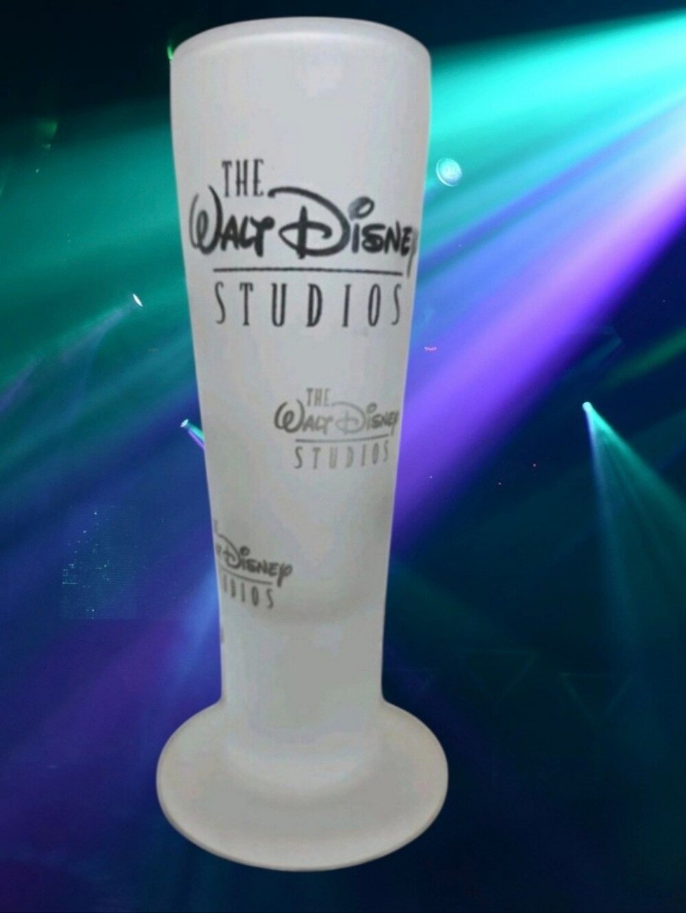 Vintage The Walt Disney Studios Tall Frosted Shot Glass